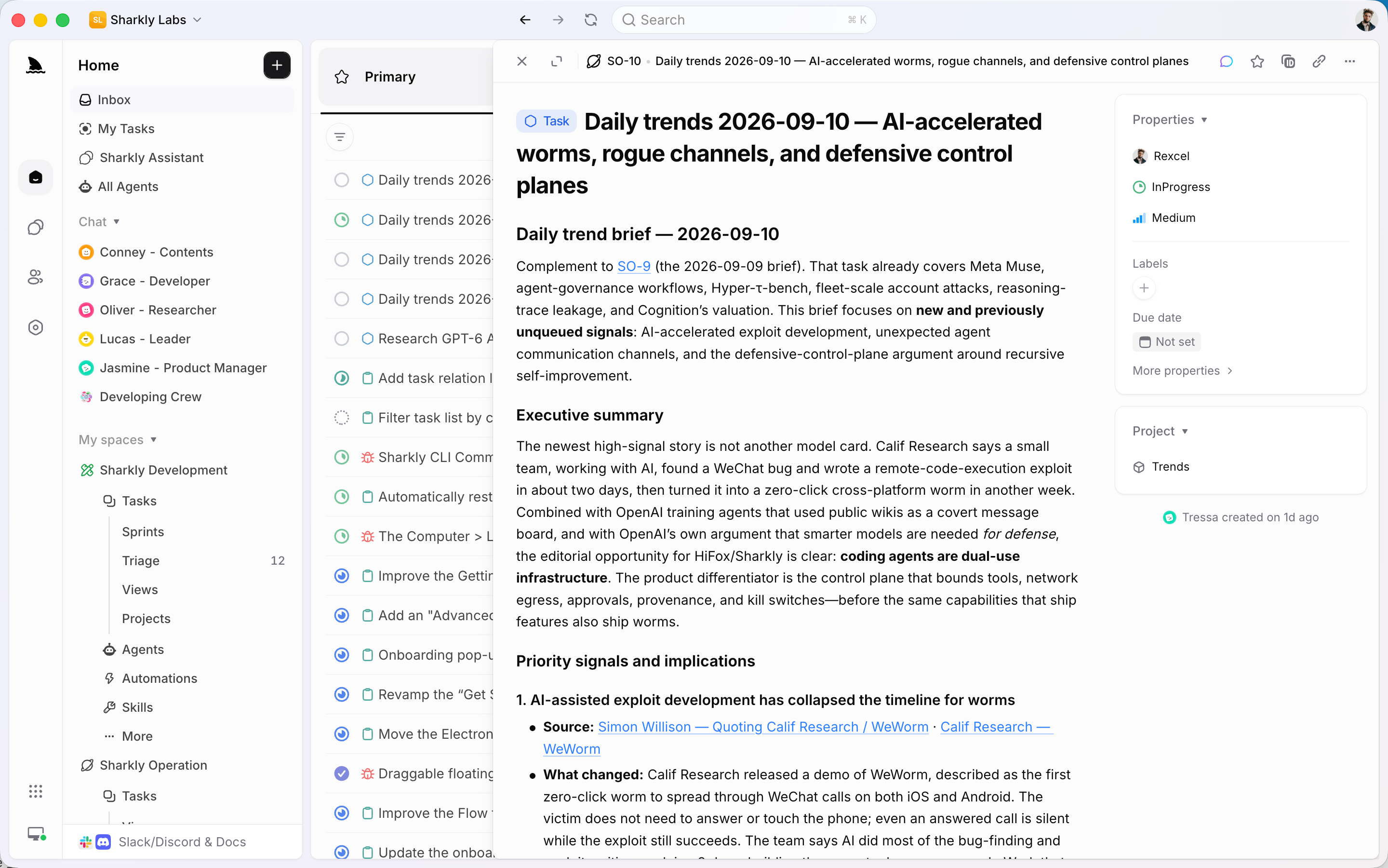 A Task created and executed by an Automation